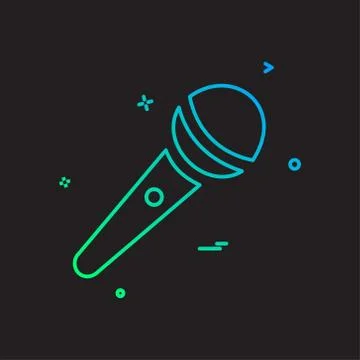 Mic icon design vector Stock Illustration