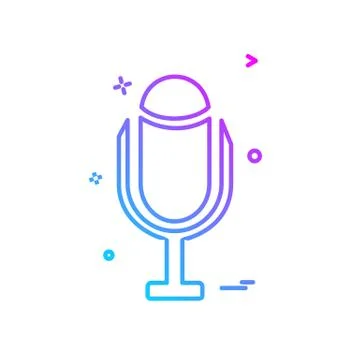 Mic icon design vector Stock Illustration