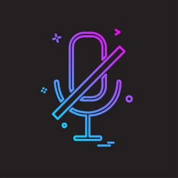 Mic icon design vector Stock Illustration