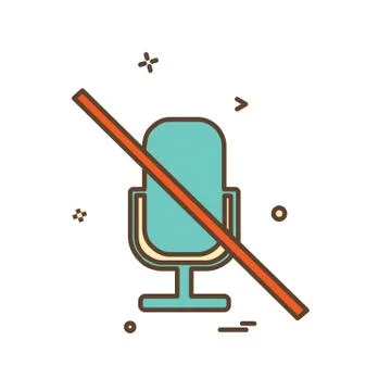 Mic icon design vector Stock Illustration