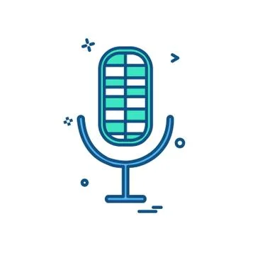Mic icon design vector Stock Illustration