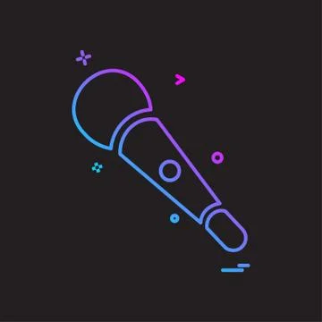 Mic icon design vector Stock Illustration