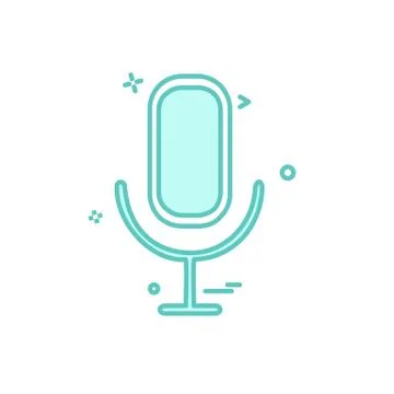 Mic icon design vector Stock Illustration
