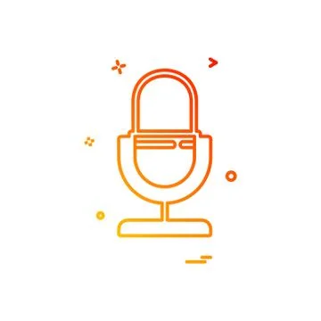 Mic icon design vector Stock Illustration