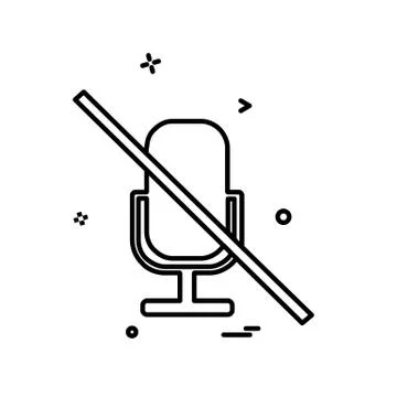 Mic icon design vector Stock Illustration