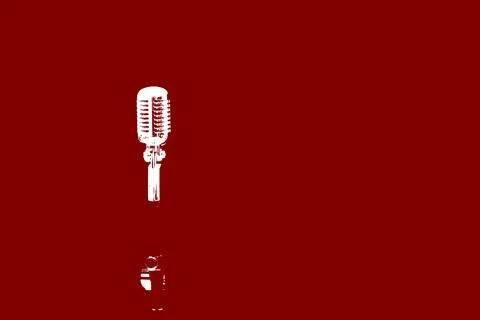 Mic illustration red Illustrazione stock
