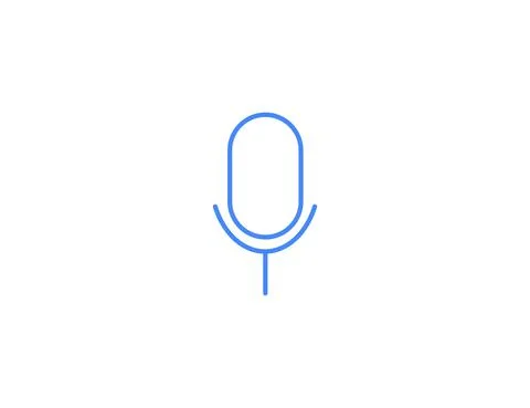 Mic, microphone, voice search. Vector illustration. Flat design. Stock Illustration