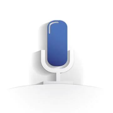 Mic paper icon Stock Illustration