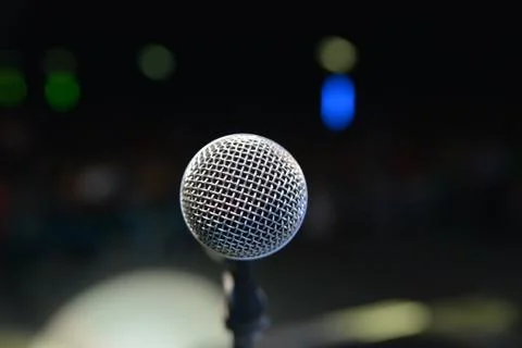 Mic on the stage Stock Photos