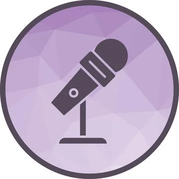 Mic Stand icon vector image. Stock Illustration