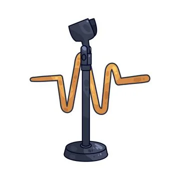 Mic Stand illustration Stock Illustration