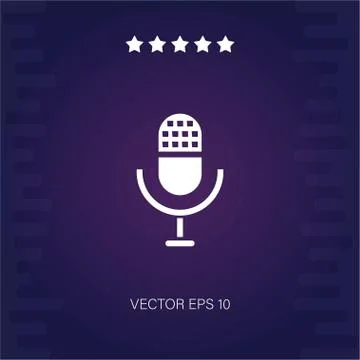 Mic vector icon Illustrazione stock