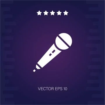Mic vector icon Stock Illustration