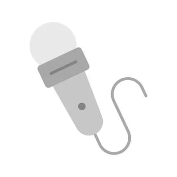 Mic with wire icon vector image. Stock Illustration