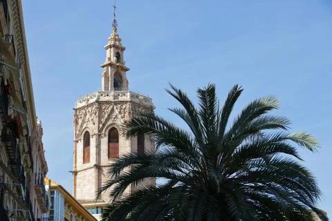 The Micalet tower: it is one of the main symbols of the city of Valencia. Stock Photos