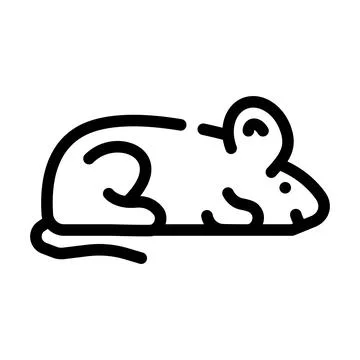 Mice animal line icon vector illustration Illustrazione stock