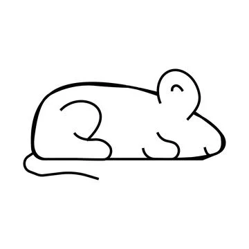 Mice animal line icon vector illustration Illustrazione stock