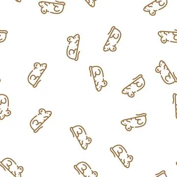 Mice animal vector seamless pattern 库存插图
