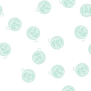 Mice control glyph seamless pattern Stock Illustration