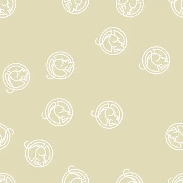 Mice control line seamless pattern 스톡 일러스트