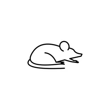 Mice icon. Element of pest icon for mobile concept and web apps. Thin line mice Stock Illustration