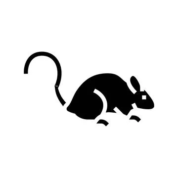 Mice pet glyph icon vector illustration Stockillustratie