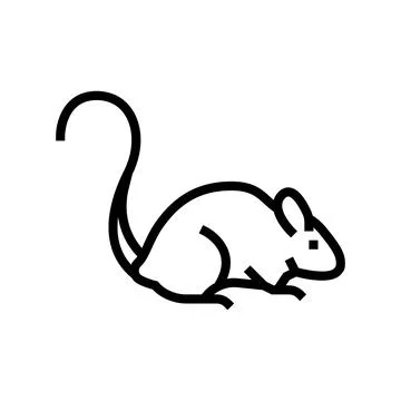 Mice pet line icon vector illustration Illustrazione stock