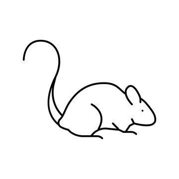 Mice pet line icon vector illustration Stock Illustration