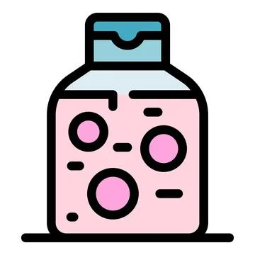 Micellar water in a plastic bottle cleansing skin Stock Illustration