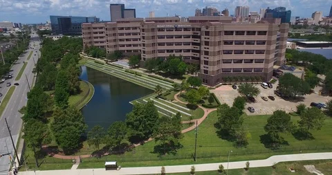 Michael E. DeBakey V A Medical Center Houston - Aerial Drone Stock Footage 120715661