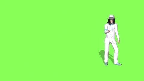 Michael Jackson Avatar Dancing - Billie Jean Dance III- Moonwalk Stock Footage 104114004