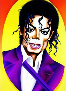 Michael Jackson caricature portrait, one person, highly detailed, masterpiece Stock Illustration