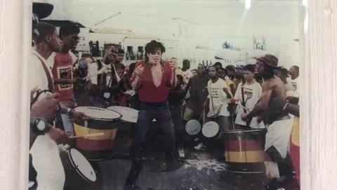 Michael Jackson dancing with Olodum in Pelourinho, Salvador Bahia Stock Footage 344013262
