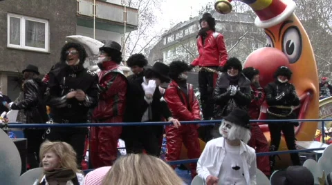 Michael Jackson double having party Stock Footage 648648