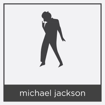 Michael jackson icon isolated on white background Free Stock Illustration