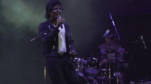 Michael Jackson Impersonator Slow Motion Video stock 62655600