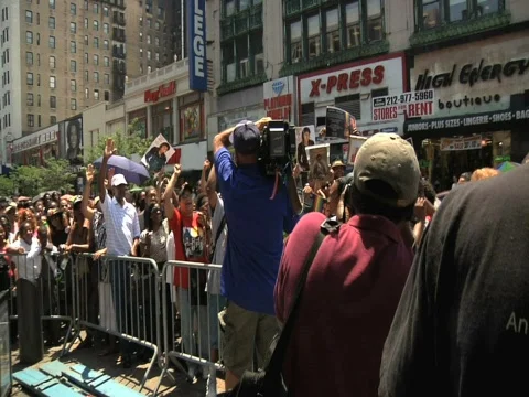 Michael Jackson Memorial, Apollo Theater, New York City 2 Stock Footage 477208
