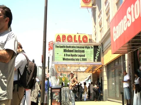 Michael Jackson Memorial-Apollo Theater, New York City Stock Footage 481026