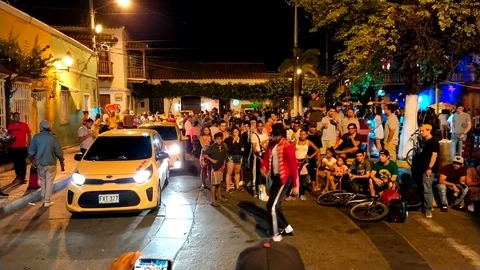 Michael Jackson's impersonator performs on the streets of Cartagena, Colombia Video stock 126063001
