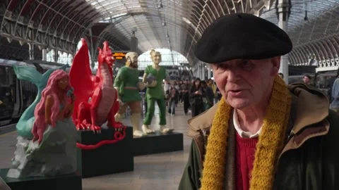 Michael Morpurgo speaks about importance of children's reading Stock Footage 330141283