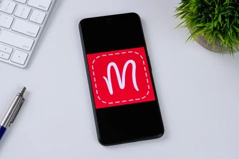 Michaels Stores app logo on a smartphone screen Stock Photos