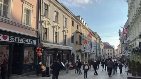 Michael's Tower Street in Weekend 動画素材 229559501