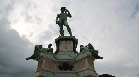 Michelangelo - David Statue Stock Footage