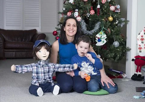 Michelle And Ethan Doherty From Ruislip Manor - Six Robots And Us Programme. 5 Y Photos