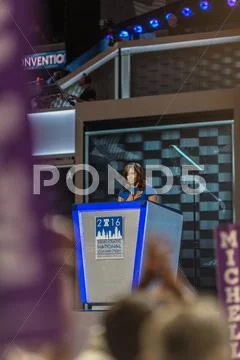 Michelle Obama speech Stock Photos