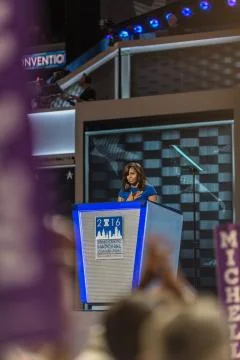 Michelle Obama speech Stock Photos