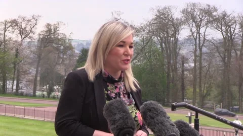 Michelle O’Neill condemns bomb attack Stock Footage 154685340
