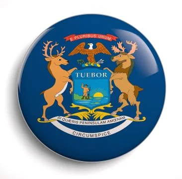 Michigan flag Stock Illustration