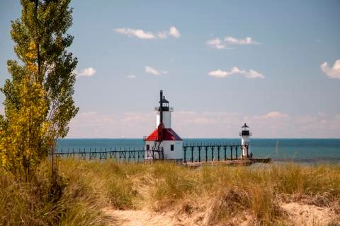 Michigan Lighthouse 写真素材