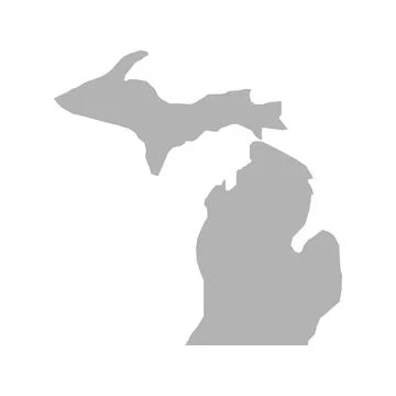 Michigan map vector icon on white background Stock Illustration